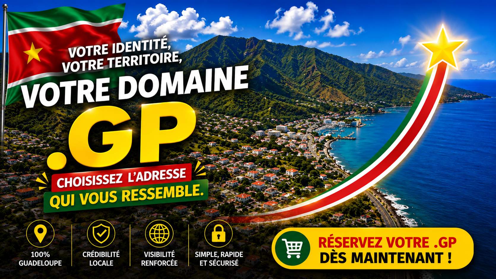 La Guadeloupe — extension .gp